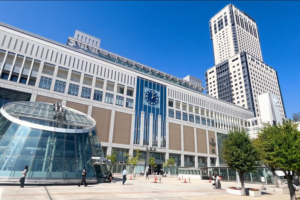 Sapporo Station's south exit, in central Sapporo Sapporo Station's south exit, in central Sapporo