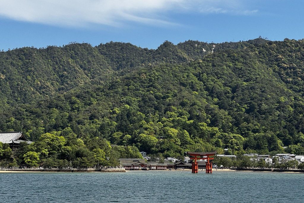 The floating torii at Itsukushima Shrine; the JR ferry to Miyajima is covered by the Autumn Unlimited Pass