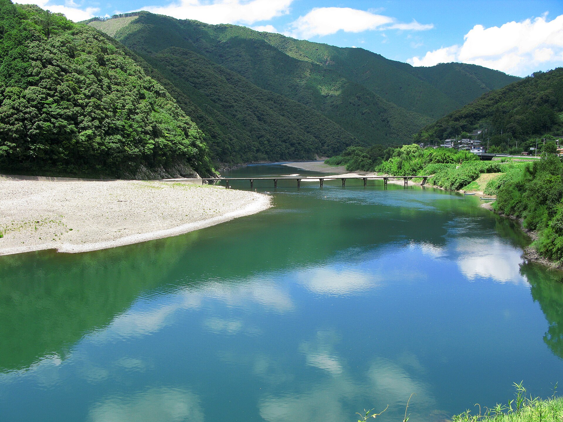 Shimanto River and Iwama Bridge, Kochi