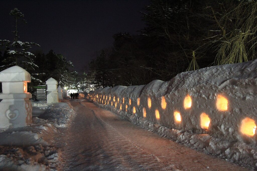 Hirosaki Castle Snow Lantern Festival, Aomori, Japan