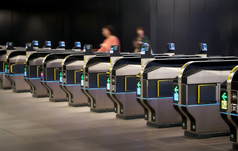 IC card Japan: automatic IC ticket gates at a station in Osaka