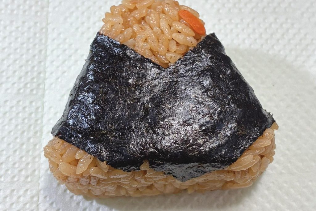 A rice ball: anything you plan to eat during the trip is best bought on a separate, ordinary receipt