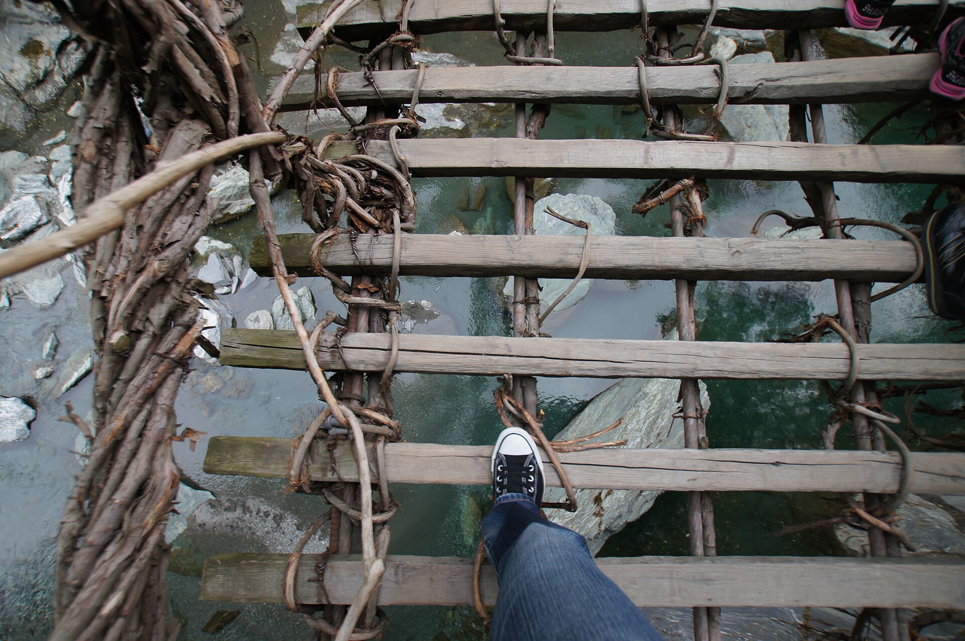 Vine bridge deck at Iya no Kazurabashi