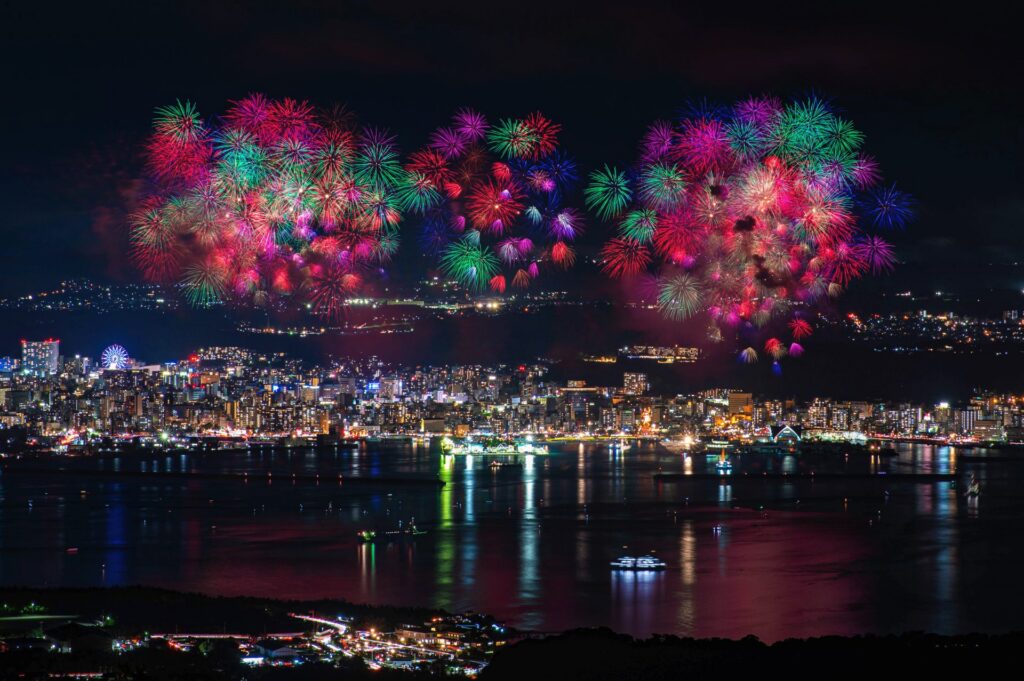 Kagoshima Kinkowan Summer Night Fireworks, Japan