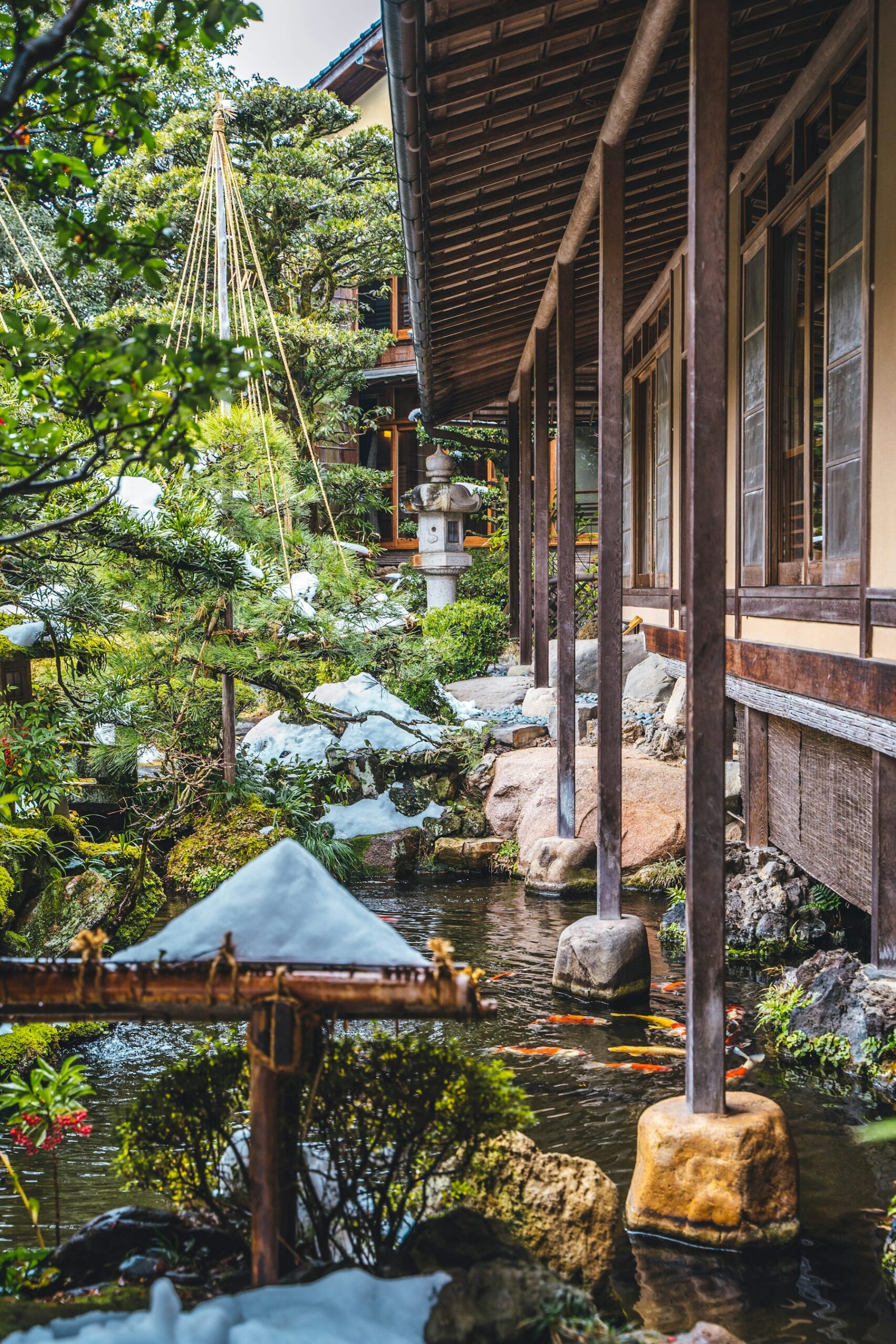 Canal and willows in Kinosaki Onsen
