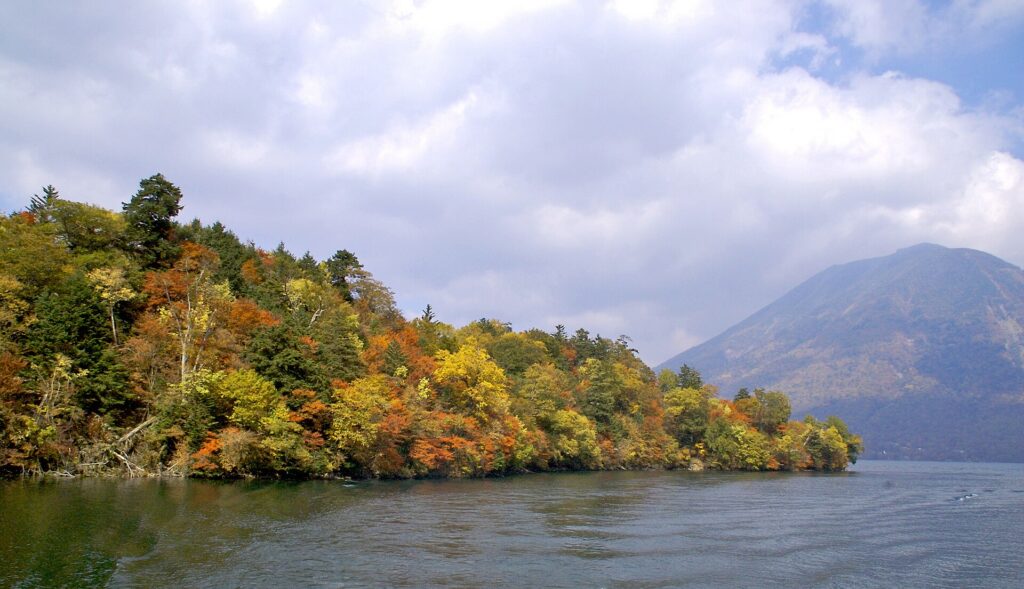 Autumn leaves at Lake Chuzenji, Nikko, Japan