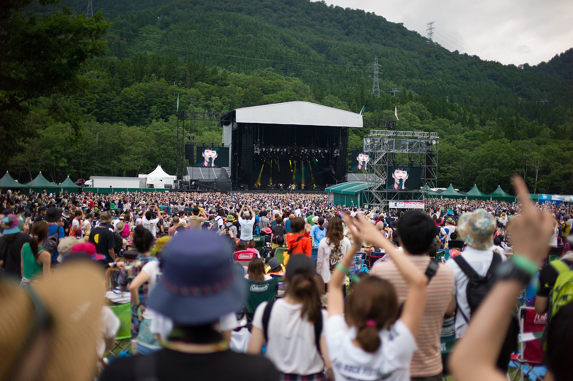 Crowd at the Fuji Rock Festival in Naeba, Niigata