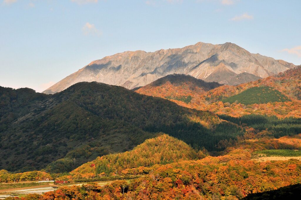 Autumn leaves at Mount Daisen, Tottori, Japan
