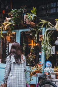 Small shop front on a lane in Nakazakicho, Osaka