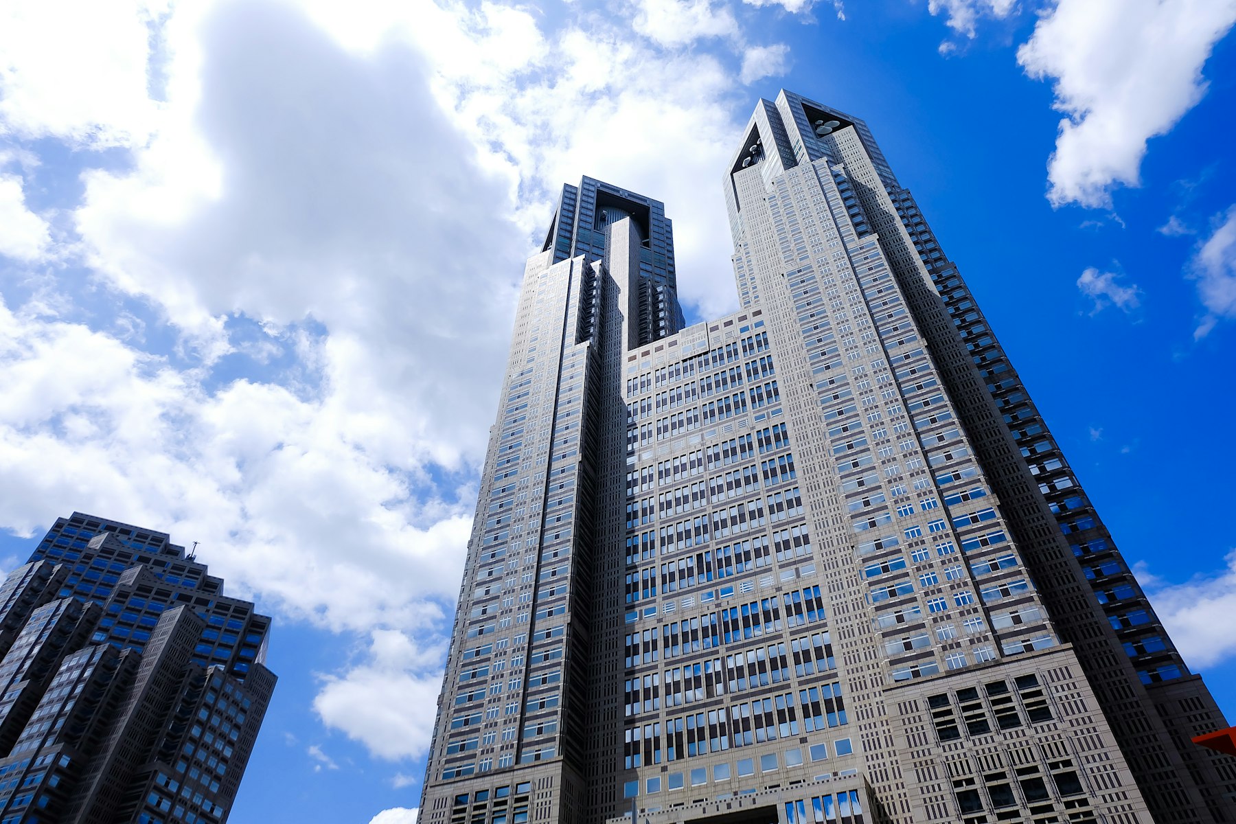 The twin towers of the Tokyo Metropolitan Government Building in Shinjuku