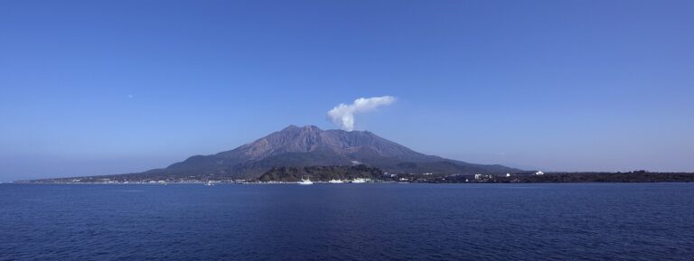 Second time in Japan: Sakurajima volcano across Kagoshima Bay, Kyushu