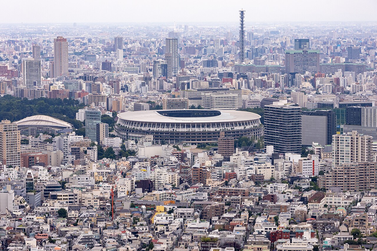 Daytime view over Tokyo from the Shibuya Sky observation deck