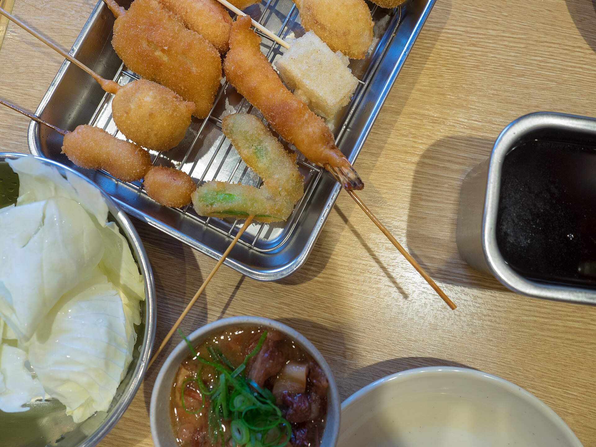 Shinsekai kushikatsu skewers