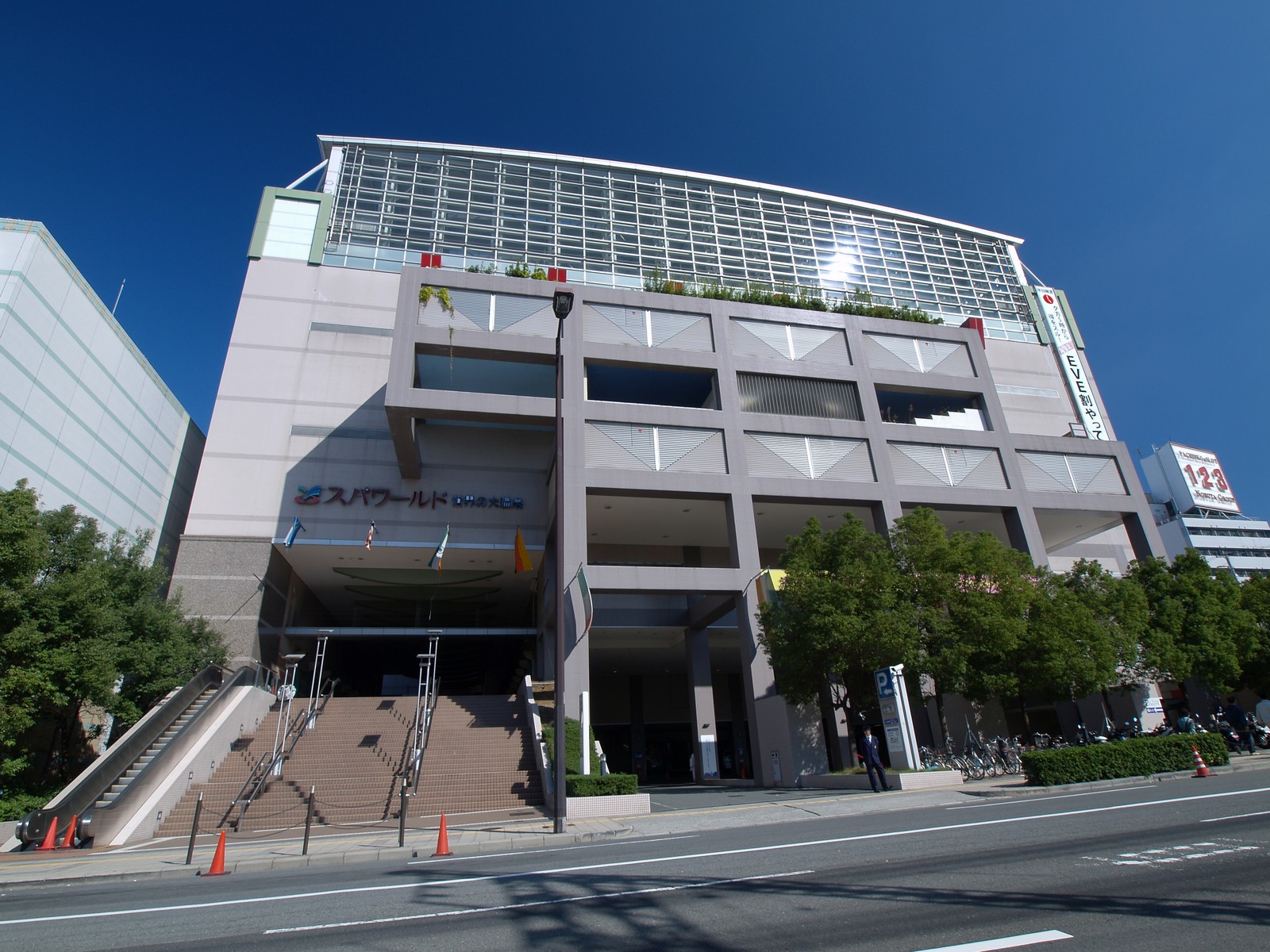 Spa World building in Shinsekai, Osaka