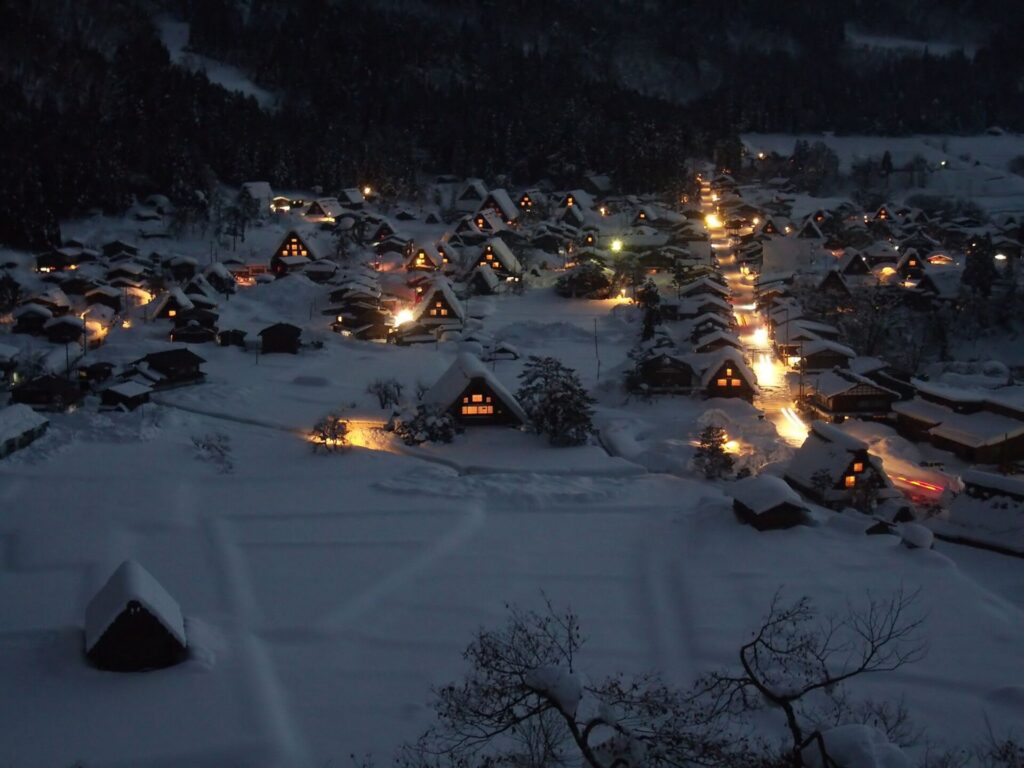 Shirakawa-go Winter Light-up, Gifu, Japan