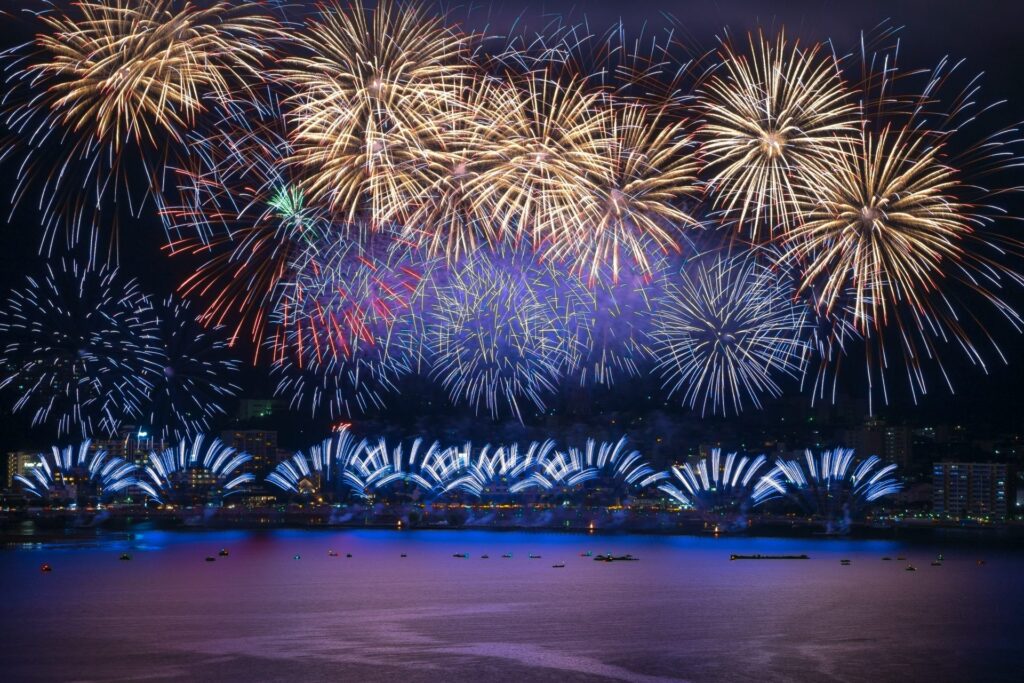 Suwa Lake Festival Fireworks, Japan