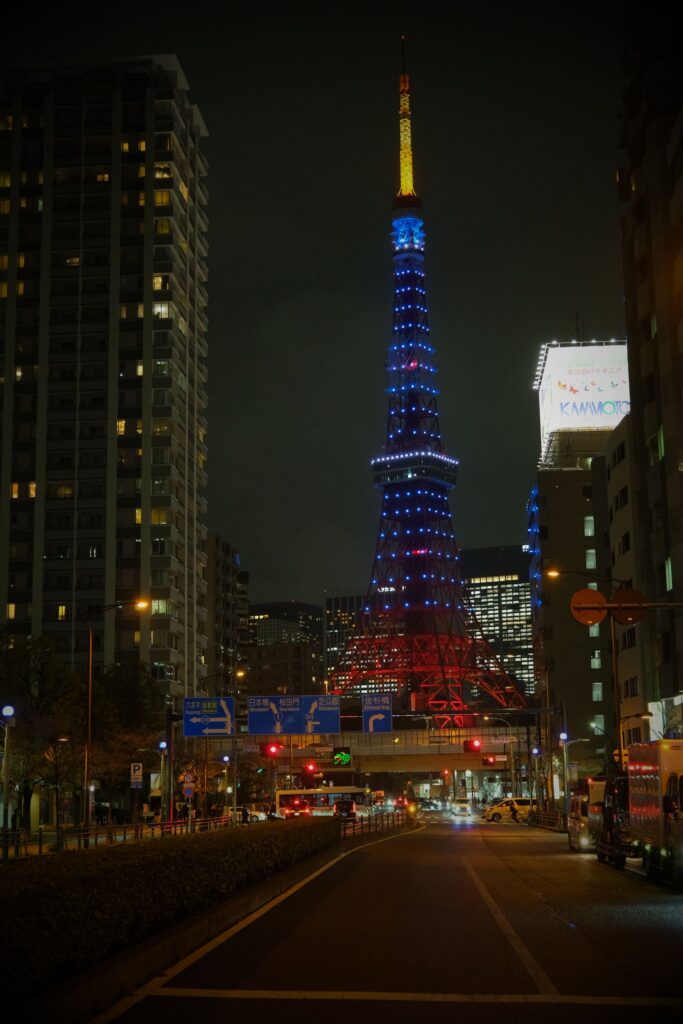 Tokyo Tower illuminated at night – Tokyo Tower collaboration ticket with Tokyo Mega Illumination